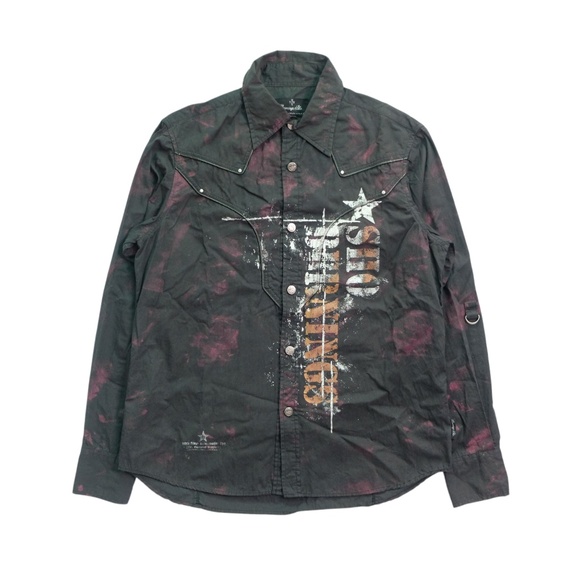 Bernings sho gothic punk button up longsleeve shirt - Picture 8 of 8